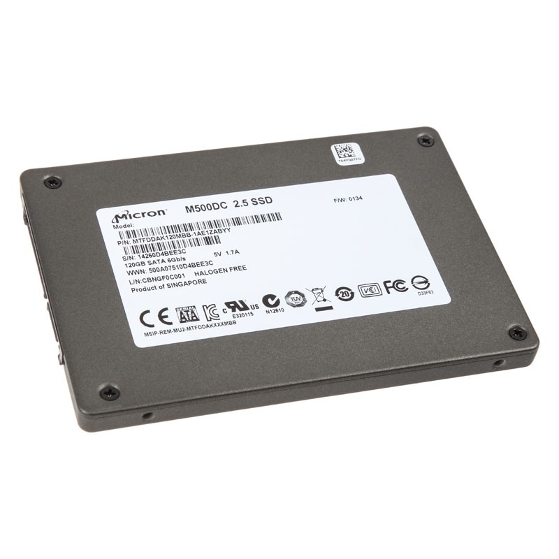 Crucial (Micron) M500DC 2.5 inch SSD, SATA 6G - 120 GB bulk
