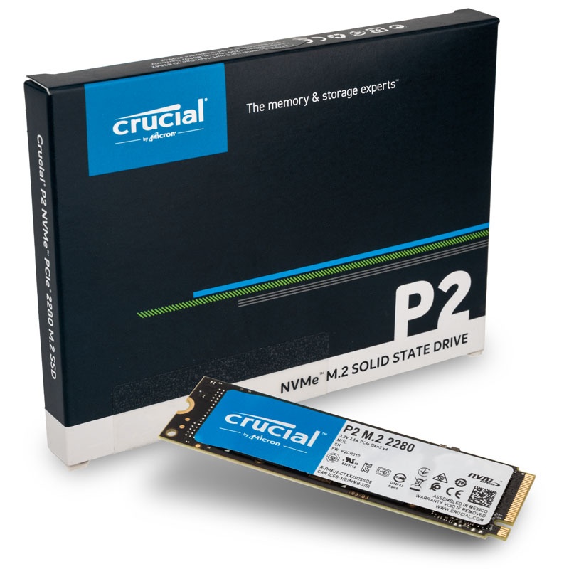Crucial P2 NVMe SSD, PCIe M.2 Type 2280 - 500 GB - Watercooling UK