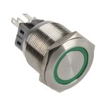 DimasTech push-button 25mm - Silverline - green