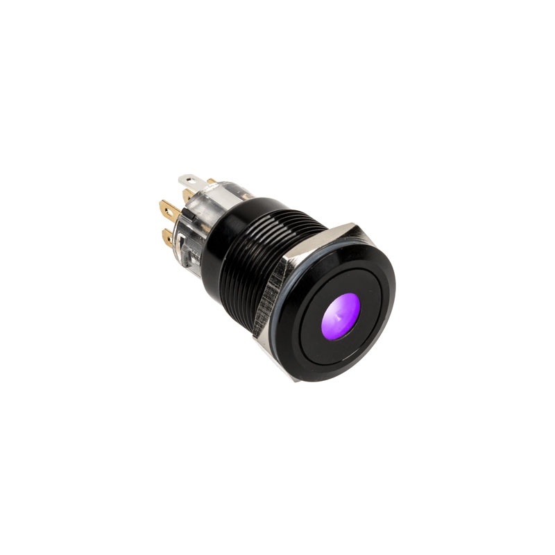 DimasTech Vandalism push button 19mm, Blackline Dot - RGB