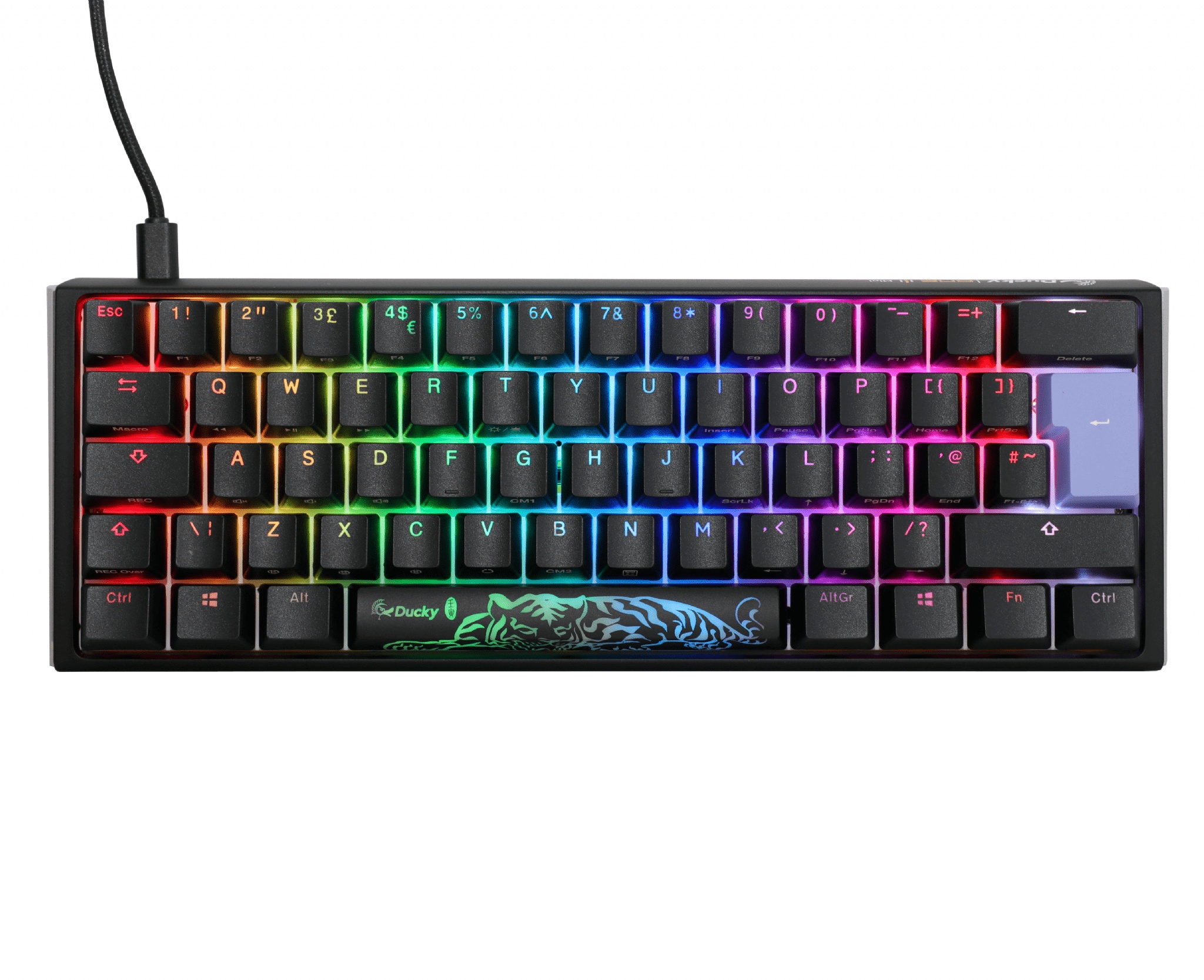 Ducky Channel One 3 Classic Black (UK) - Mini - Cherry Silent Red