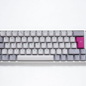 Ducky Channel One 3 Mist Grey (UK) - SF 65% - Cherry Silent Red