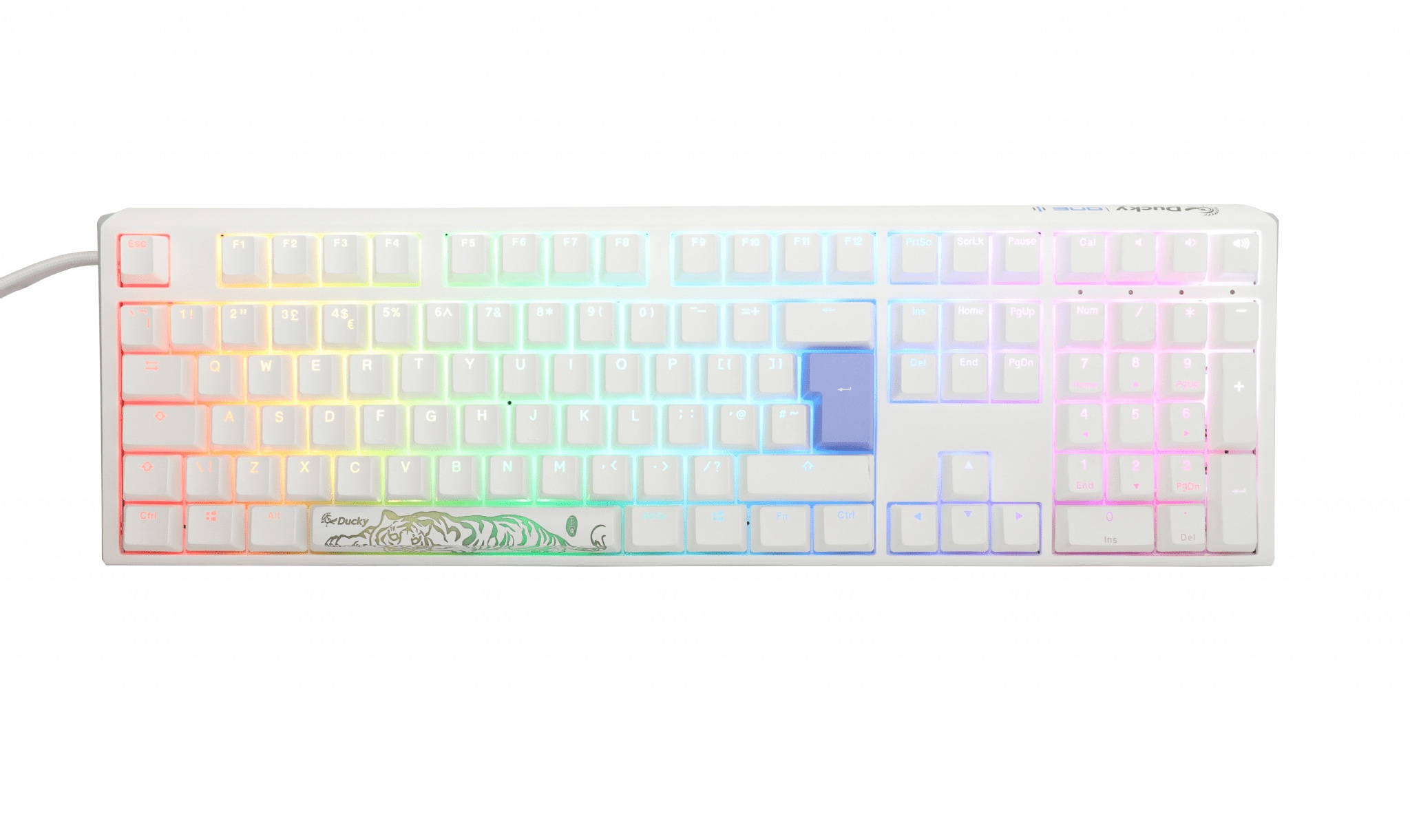 Ducky Channel One 3 Pure White (UK) - Full Size - Cherry Black