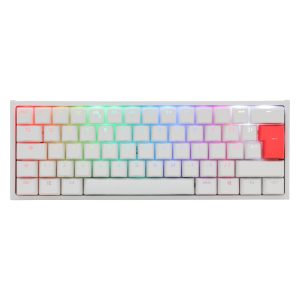 Ducky White One2 Mini RGB Backlit Speed Silver Cherry MX Switch Mechanical Keyboard
