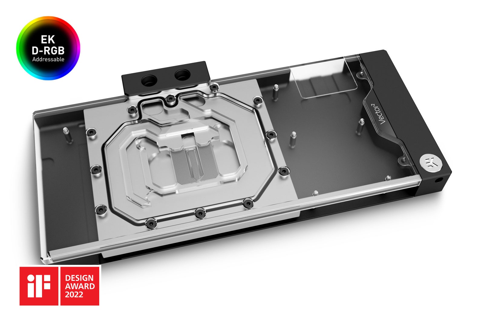 EK Waterblocks EK-Quantum Vector2 Trio RTX 3070 Ti D-RGB - Nickel + Plexi : image 1