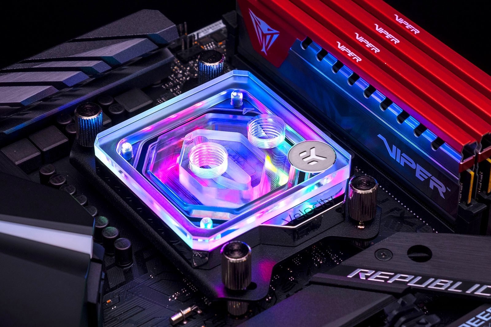 Block Amd EK Water Blocks EK-Velocity D-RGB - AMD Nickel + Plexi - Watercooling UK