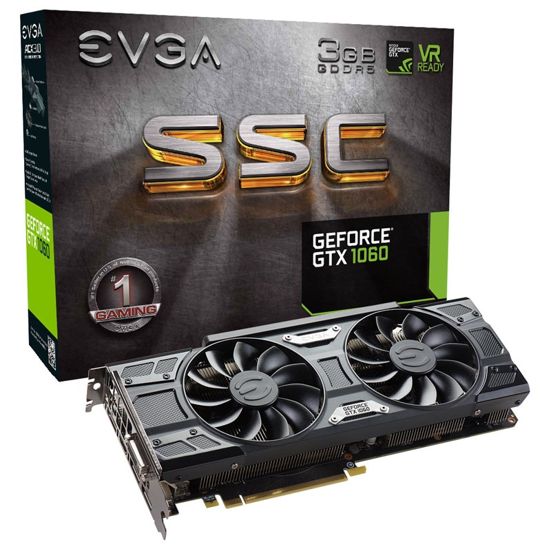 EVGA GeForce GTX 1060 SSC Gaming ACX 3.0 3072MB GDDR5