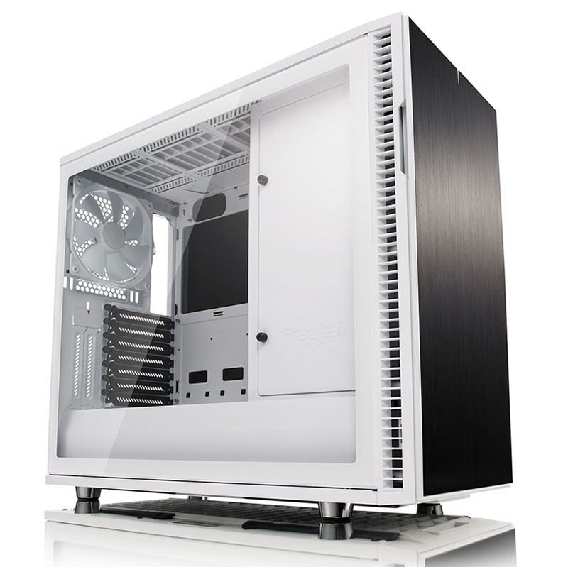 Fractal Design Define R6 White Tempered Glass Midi Tower - White ...