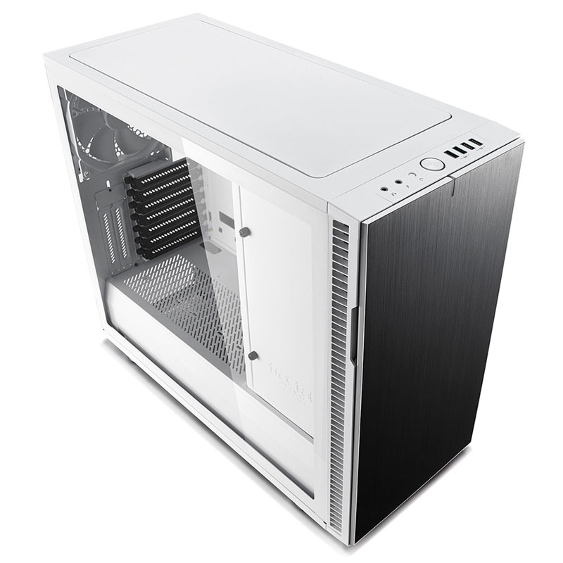 Fractal Design Define R6 White Tempered Glass Midi Tower - White ...