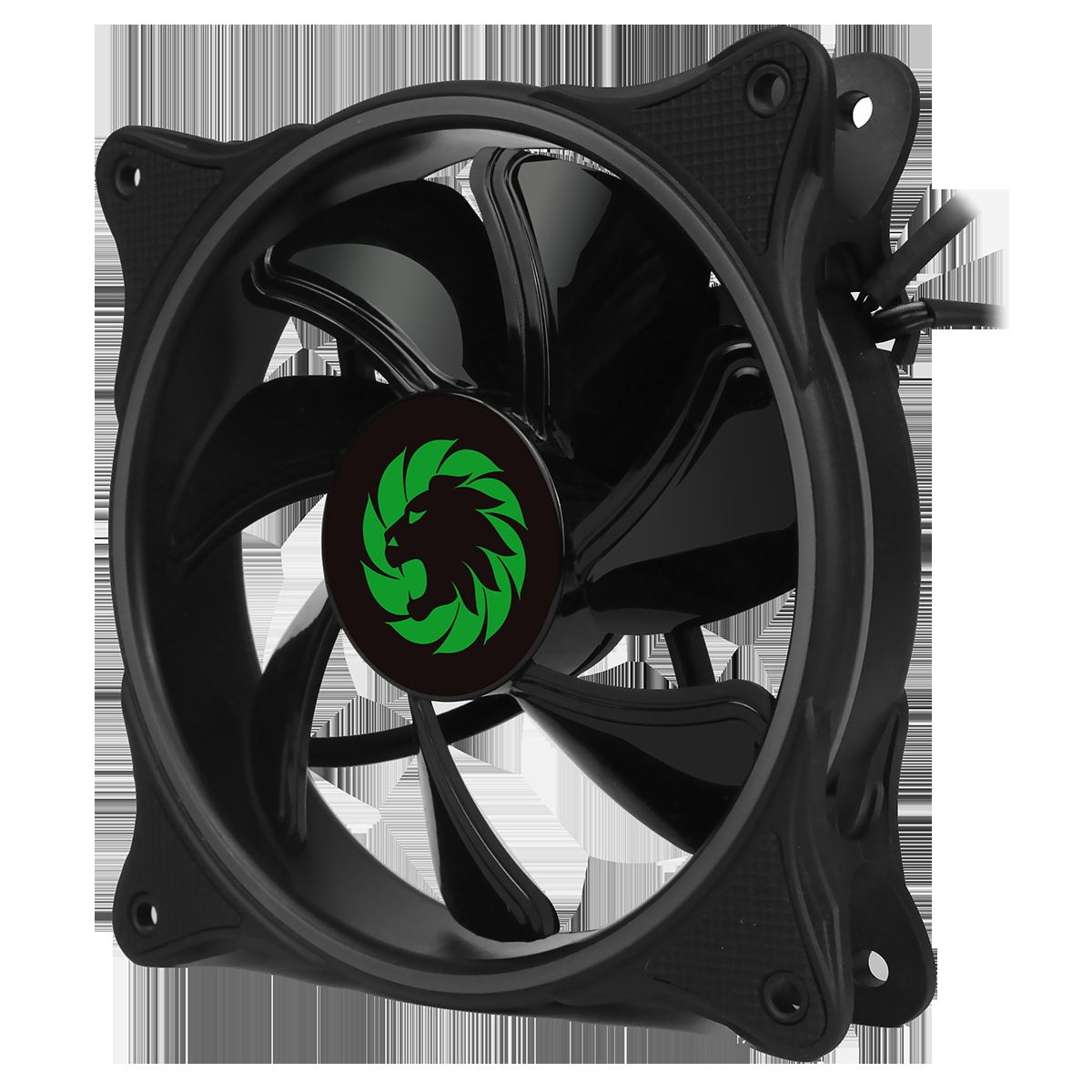 Game Max Cyclone Dual Ring RGB Fan 4 pin Header 3 Pin Power Black Gloss ...