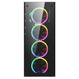 Game Max Predator RGB Full Tempered Glass Gaming Case MB SYNC 3pin