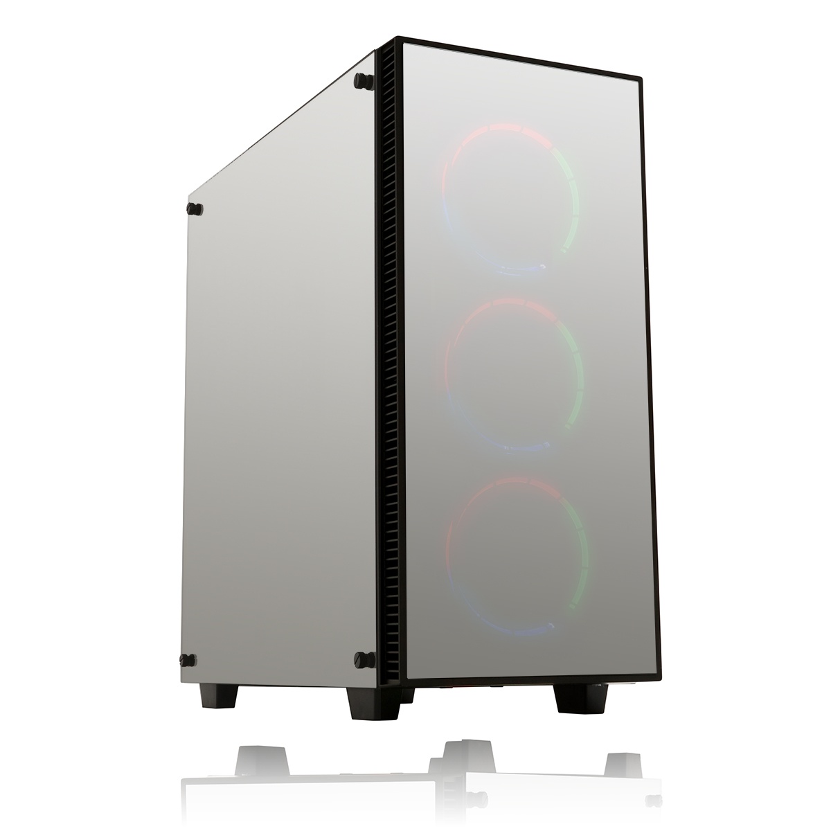 Game Max Sapphire RGB Mid Tower 2 x USB3 Tempered Glass Mirror Sides and Front