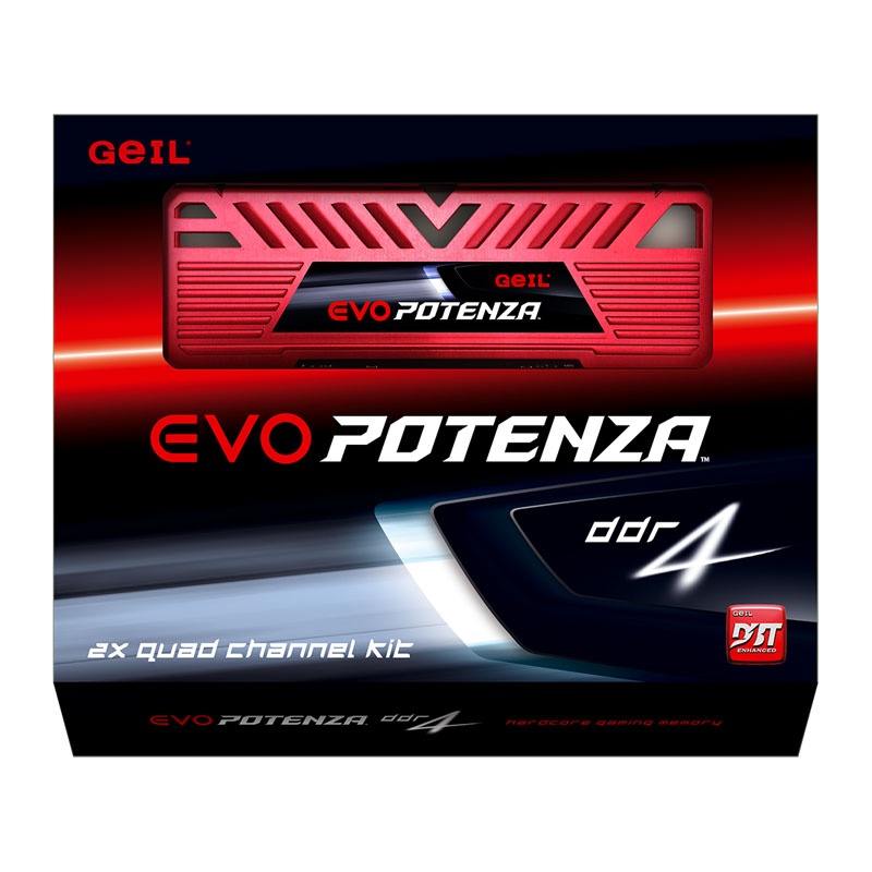 GeIL EVO Potenza Series red, DDR4-2666, CL15 - 64 GB Kit