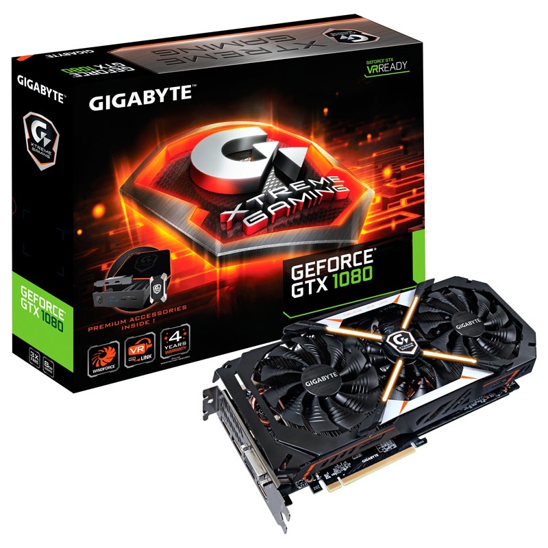Gigabyte GeForce GTX 1080 Xtreme Gaming Premium Pack, 8192MB GDDR5X ...
