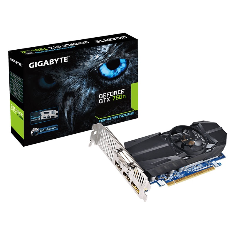 Gigabyte GeForce GTX 750 Ti OC, 2048MB GDDR5, Low Profile