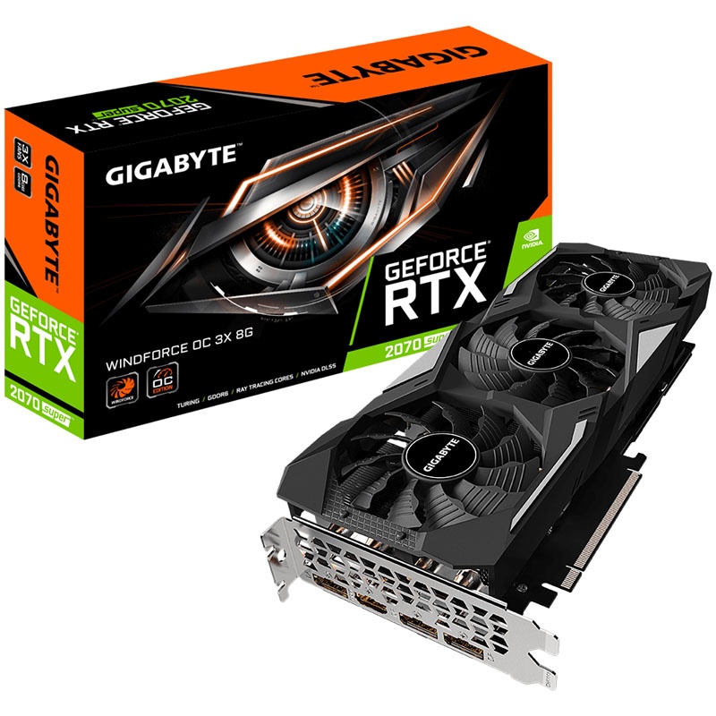 Gigabyte GeForce RTX 2070 Super Windforce OC 3X 8G, 8192MB GDDR6