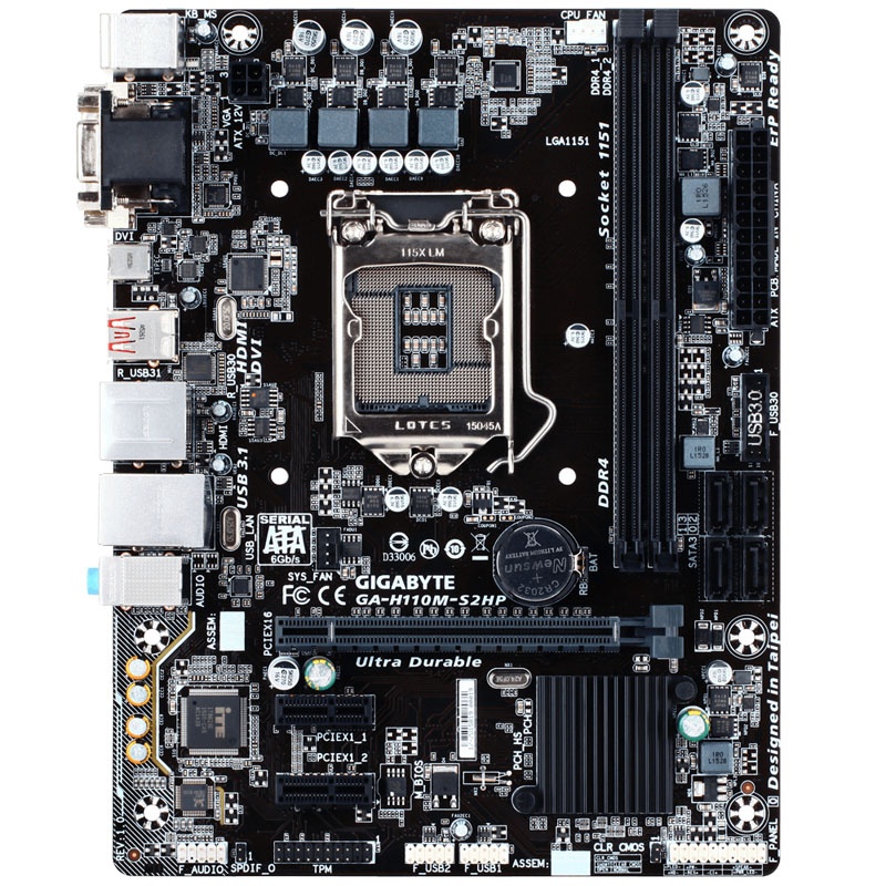 Gigabyte H110M-S2HP, Intel H110 Mainboard - Socket 1151