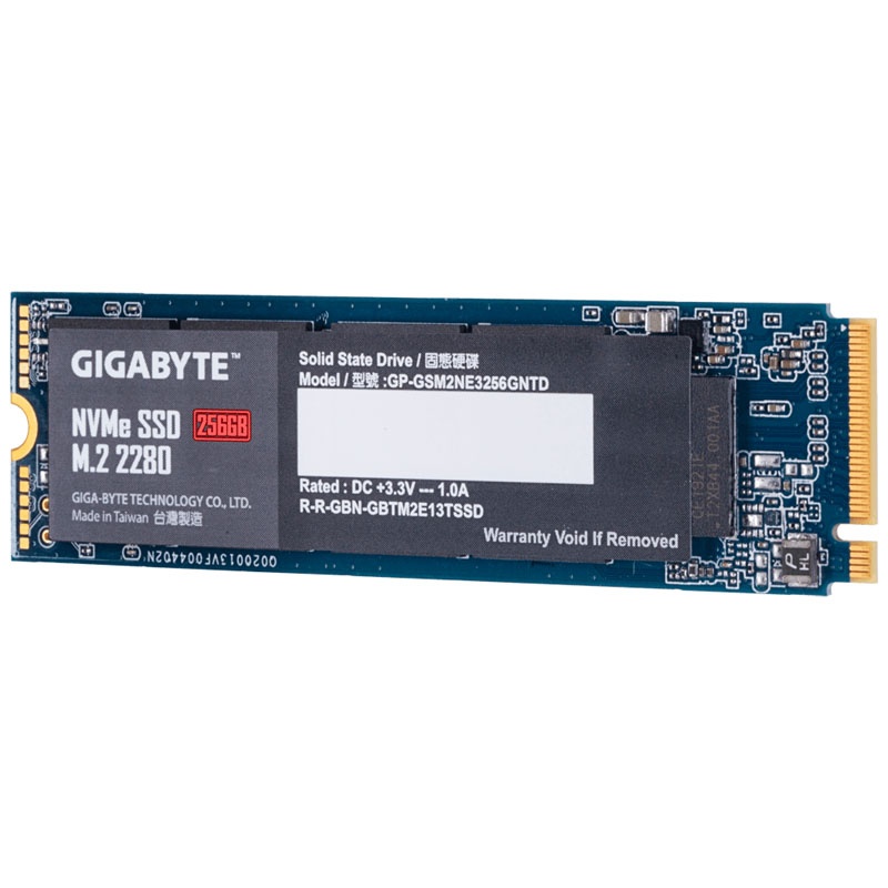 Gigabyte NVMe SSD, PCIe 3.0 M.2 type 2280 - 256 GB