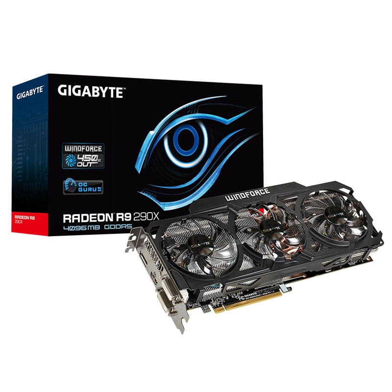 Gigabyte Radeon 290X R9, Wind Force 3X, 4096 MB DDR5, DP, HDMI, DVI