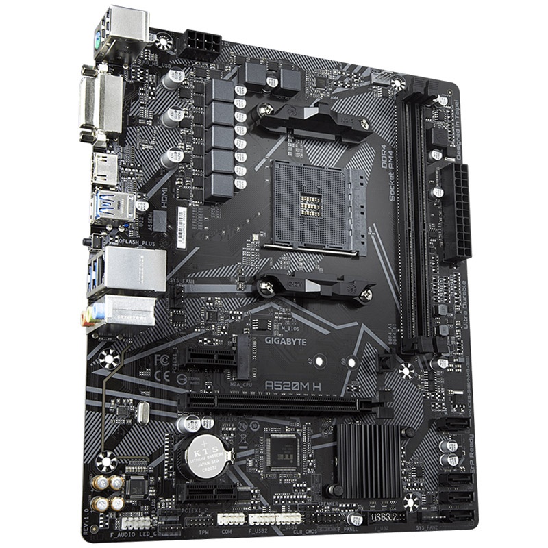 Gigabytes A520M H, AMD A520 motherboard - Socket AM4