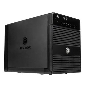 ICY BOX External 4-fold system for 3.5 SATA hard drives, IB-3740-C31 - black