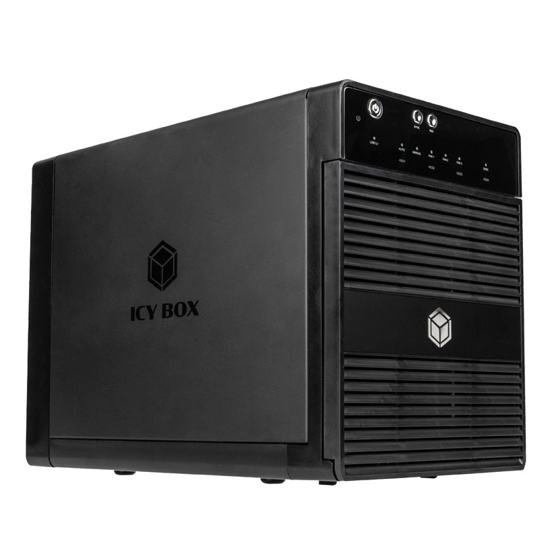 ICY BOX External 4-fold system for 3.5 SATA hard drives, IB-3740-C31 - black