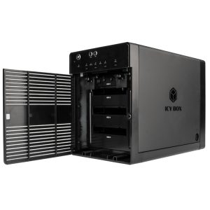 ICY BOX External 4-fold system for 3.5 SATA hard drives, IB-3740-C31 - black