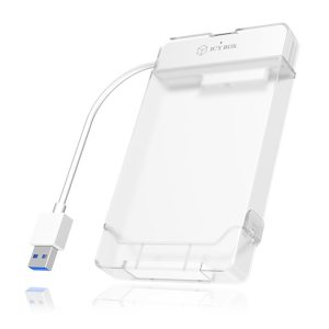 ICY BOX IB-AC703-U3 external 2.5 inch hard drive enclosure, USB 3.0 - white