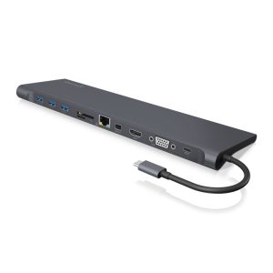 ICY BOX IB-DK2102-C Multi DockingStation, USB 3.0 Type C, HDMI, Mini DP, Ethernet - black