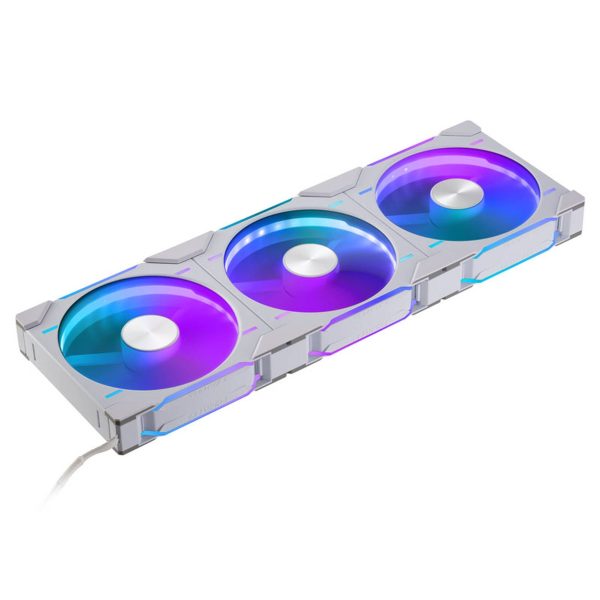 PHANTEKS D30 PWM Reverse Airflow, D-RGB fans, pack of 3 – 140mm, white