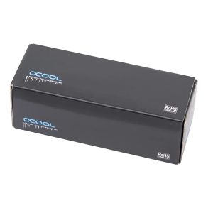 Alphacool ES quick release BLH1A PushIn Male IG-IG bulkhead fitting black
