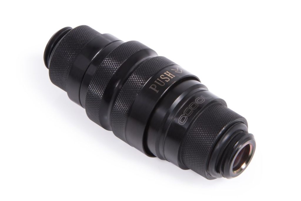 Alphacool ES Quick Release BLH1A PushIn Male AG-AG Black