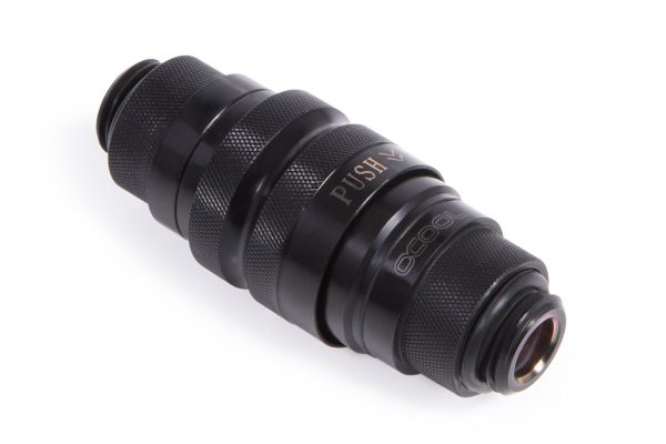 Alphacool ES Quick Release BLH1A PushIn Male AG-AG Black