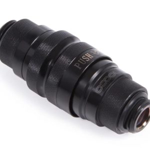 Alphacool ES quick release BLH1A PushIn Female IG-IG bulkhead fitting black