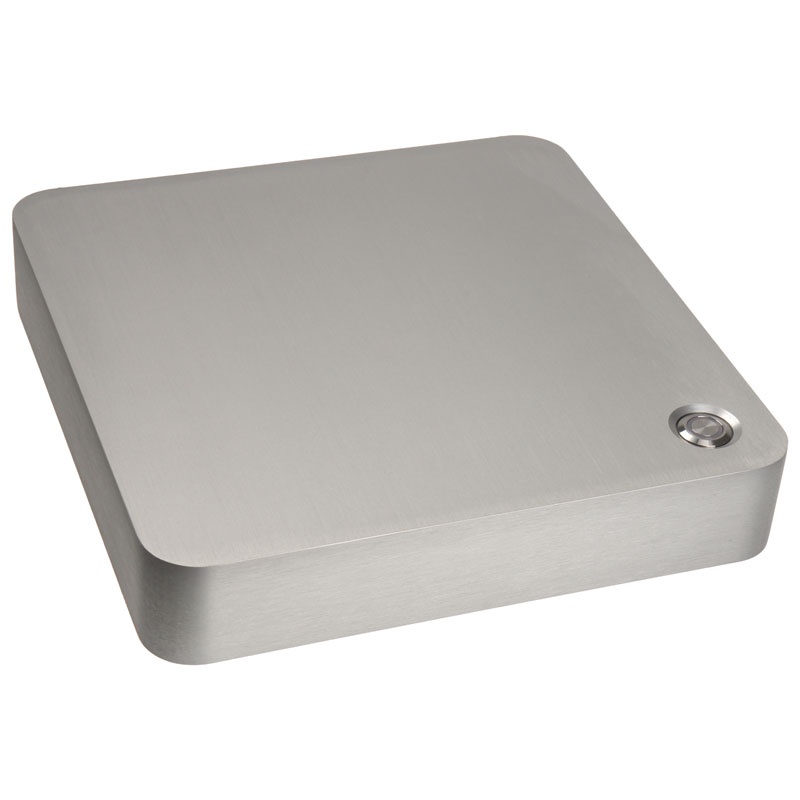 Impactics DMono 1 for Gigabyte GA-H110TN and GA-Q170TN, silver with switch above