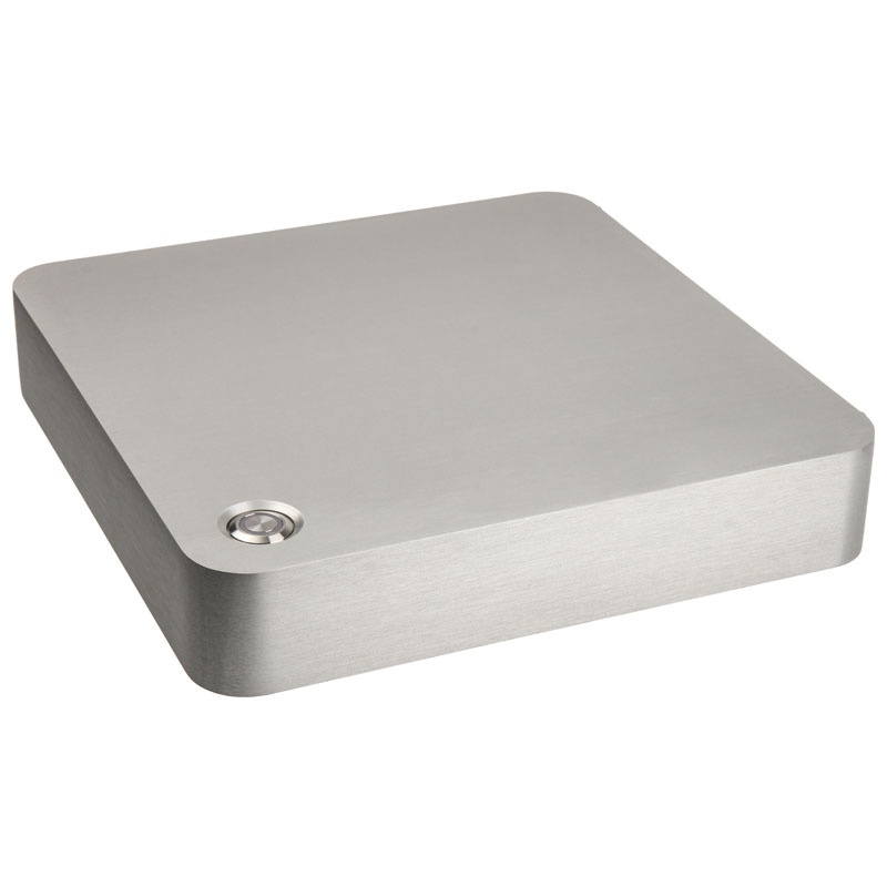 Impactics DMono 1 for Gigabyte GA-H110TN and GA-Q170TN, silver with switch above