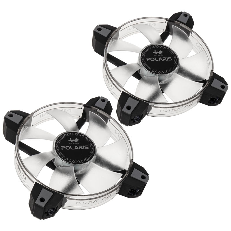 IN WIN Polaris RGB LED fan Twin Pack - 120 mm