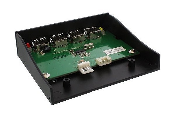 InLine bracket USB 2.0, 2x USB 1x 10pin Female to IDC Connector, 35cm