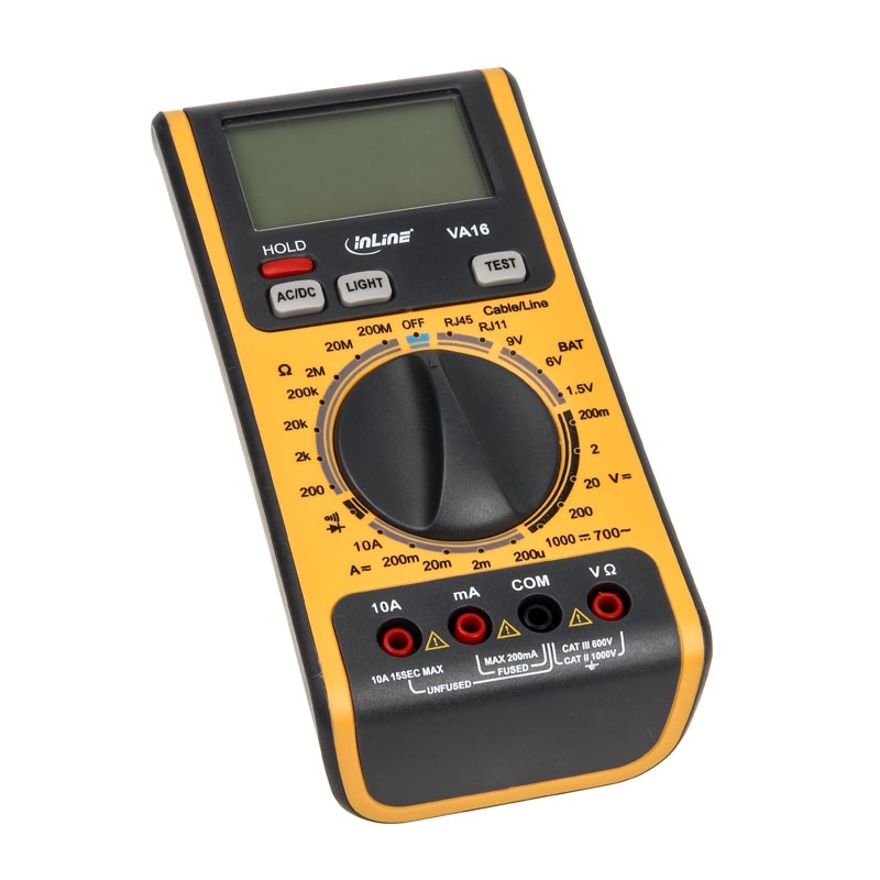 Intertest Multimeter InLine Multimeter 3-in-1, RJ45 / RJ11 cable testers and battery test ...