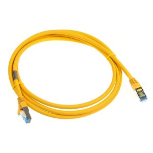 InLine patch cable Cat.6A, S / FTP (PiMf), 500MHz, yellow, 2m