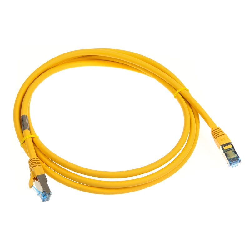 InLine patch cable Cat.6A, S / FTP (PiMf), 500MHz, yellow, 2m