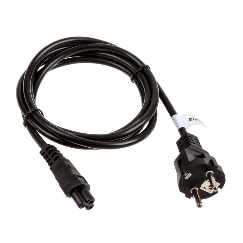 InLine power cable, 3-pole coupling, black - 1.8m
