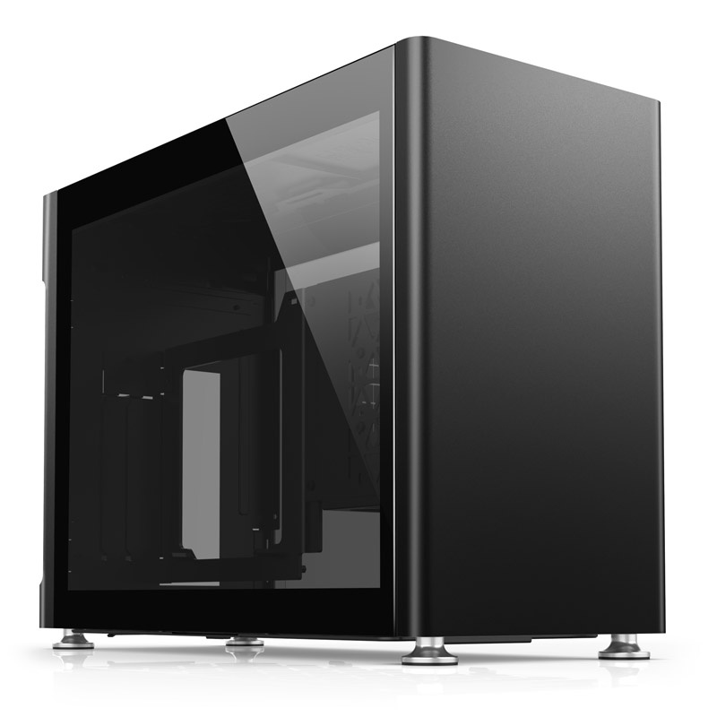 Jonsplus i100 Pro Mini-ITX Case, Tempered Glass - Black