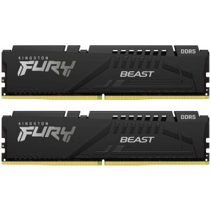 Kingston Fury Beast Black DDR5-6000 RAM, CL36, EXPO, XMP - 64 GB dual kit, black