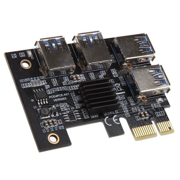 Kolink PCIe x1 to Quad x16 – Quad-Mining / Rendering Upgrade Adapter