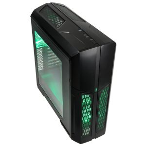 Kolink Vault Midi-Tower - black / green Window
