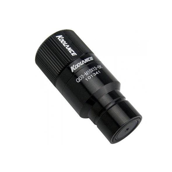 Koolance Quick Release Connector 13/10mm (ID 3/8 OD 1/2) connector (High Flow) - QD3 Black