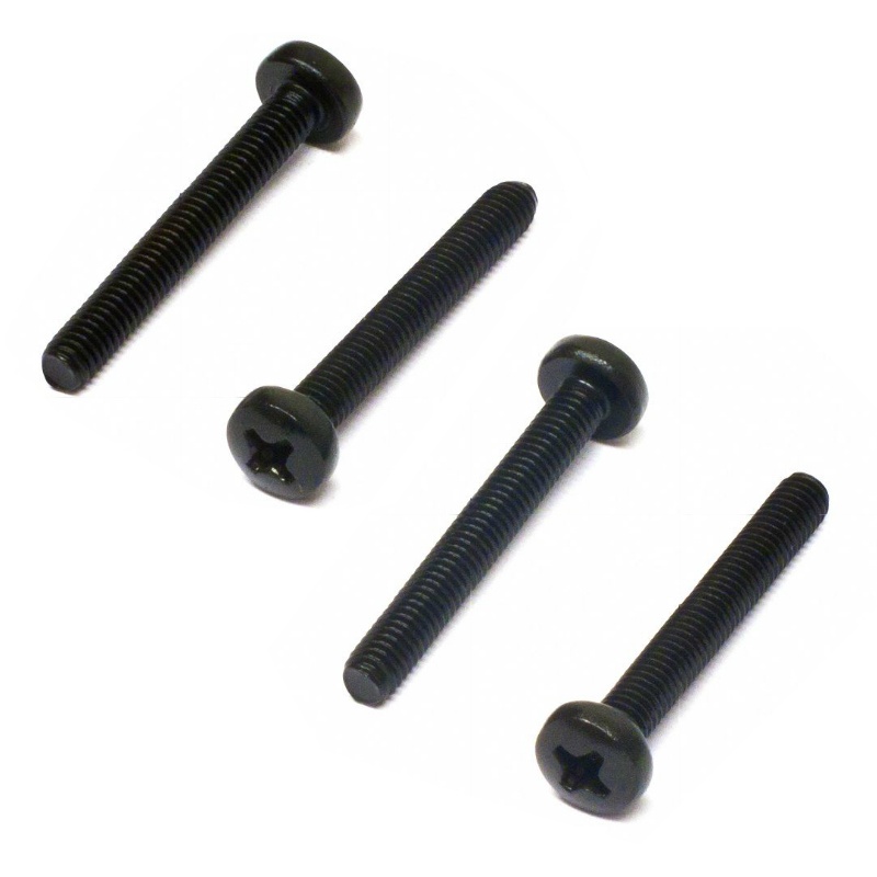 Mini Radiator Screws M4 x 30mm Pan Head Machine Screw Black (4 pieces) - Black Ice Radiator ...