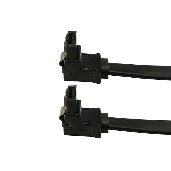 mod/smart SATA III data cable 45cm (double angled connectors black with safety latch)