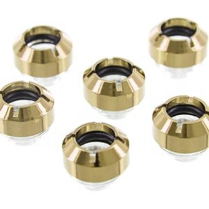 Monsoon Hardline 13 / 10mm (ID 3/8 OD 1/2) compression fitting Sixpack - Economy Gold